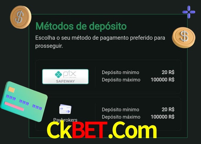 O cassino Ckbet.Com oferece uma grande variedade de métodos de pagamento